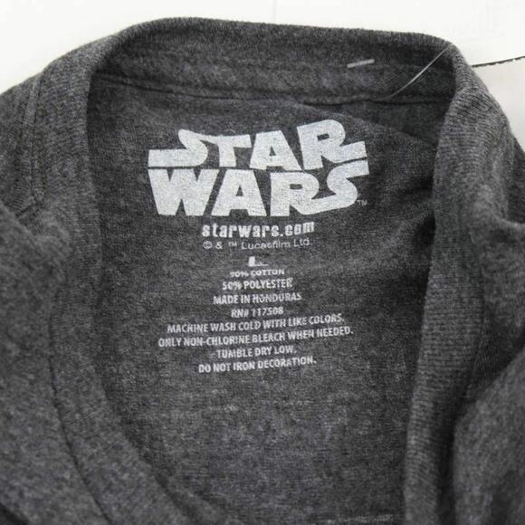 Star Wars Episodes Mens Graphic T-Shirt Gray White Heathered Crew Neck Tee L New - Picture 4 of 8